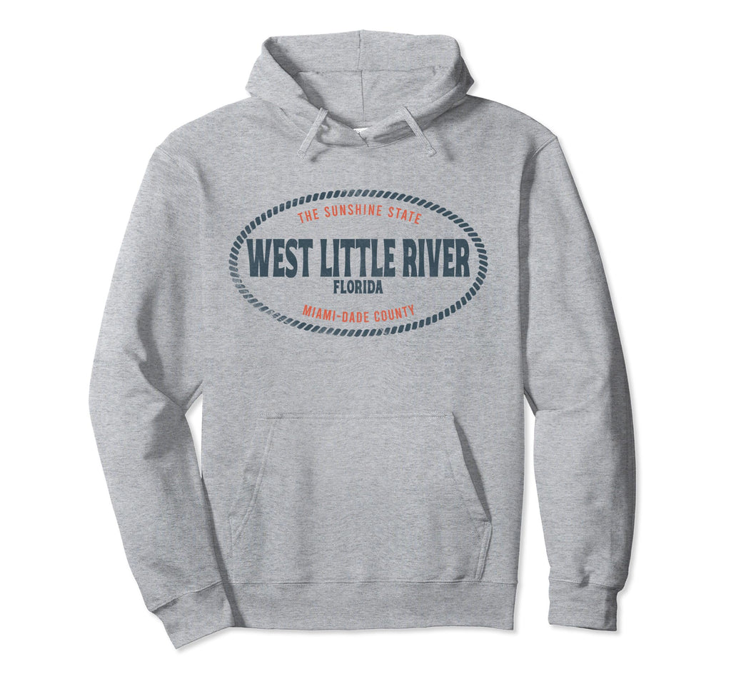 Casual West Little River Florida Beach Hoodie - Graphic Print Men Women - T-Shirt, Sweatshirt, Hoodie