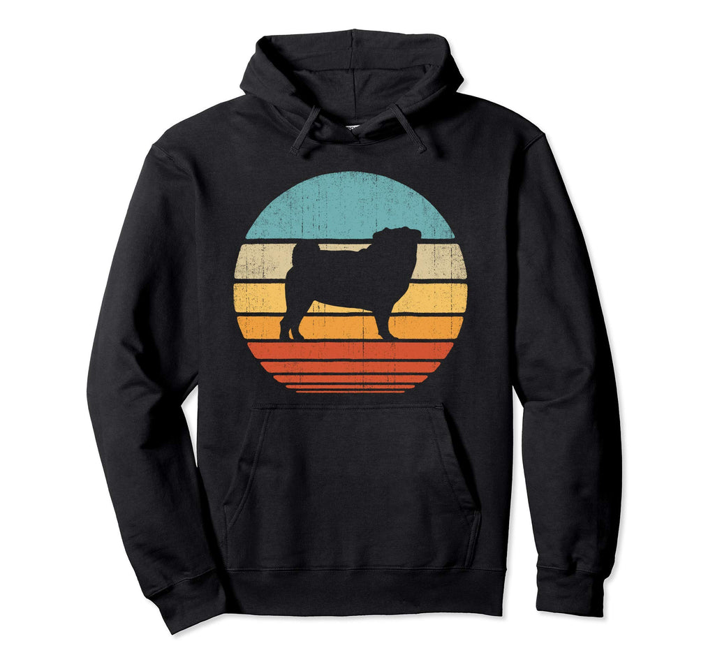 Pug 60S 70S Gifts Dog Lover Hoodie - Minimalist Print Unisex - T-Shirt, Sweatshirt, Hoodie