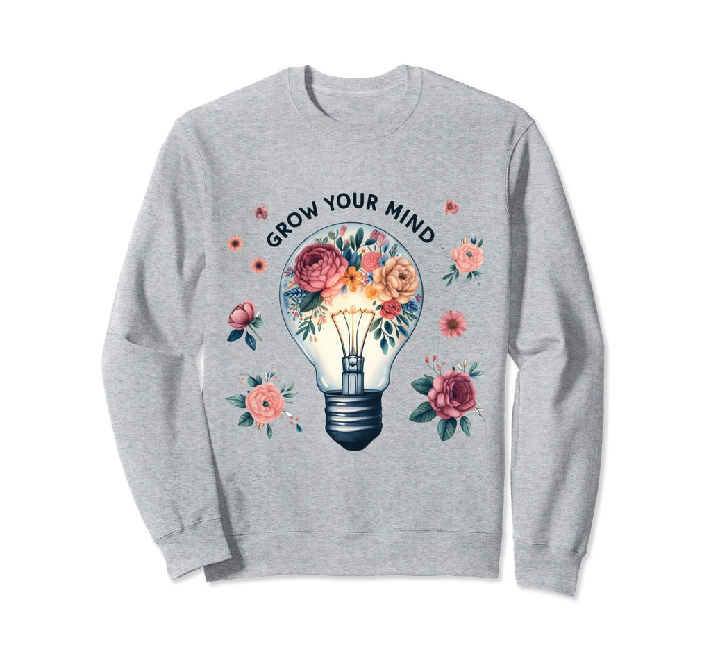 Floral Light Bulb Blossoms Colorful Sweatshirt - Graphic Print for Adults - T-Shirt, Sweatshirt, Hoodie