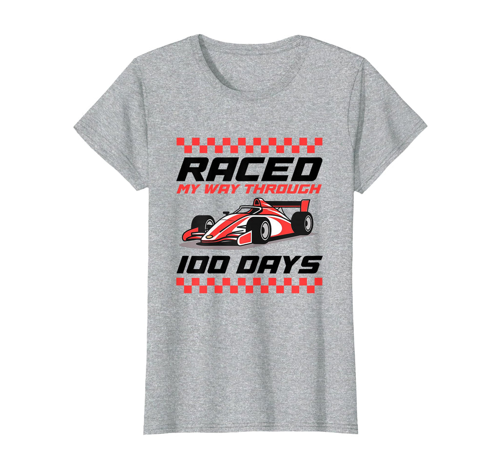 100Th Day School100 Days Race Car Raced T-Shirt - Graphic Print Men Women - T-Shirt, Sweatshirt, Hoodie