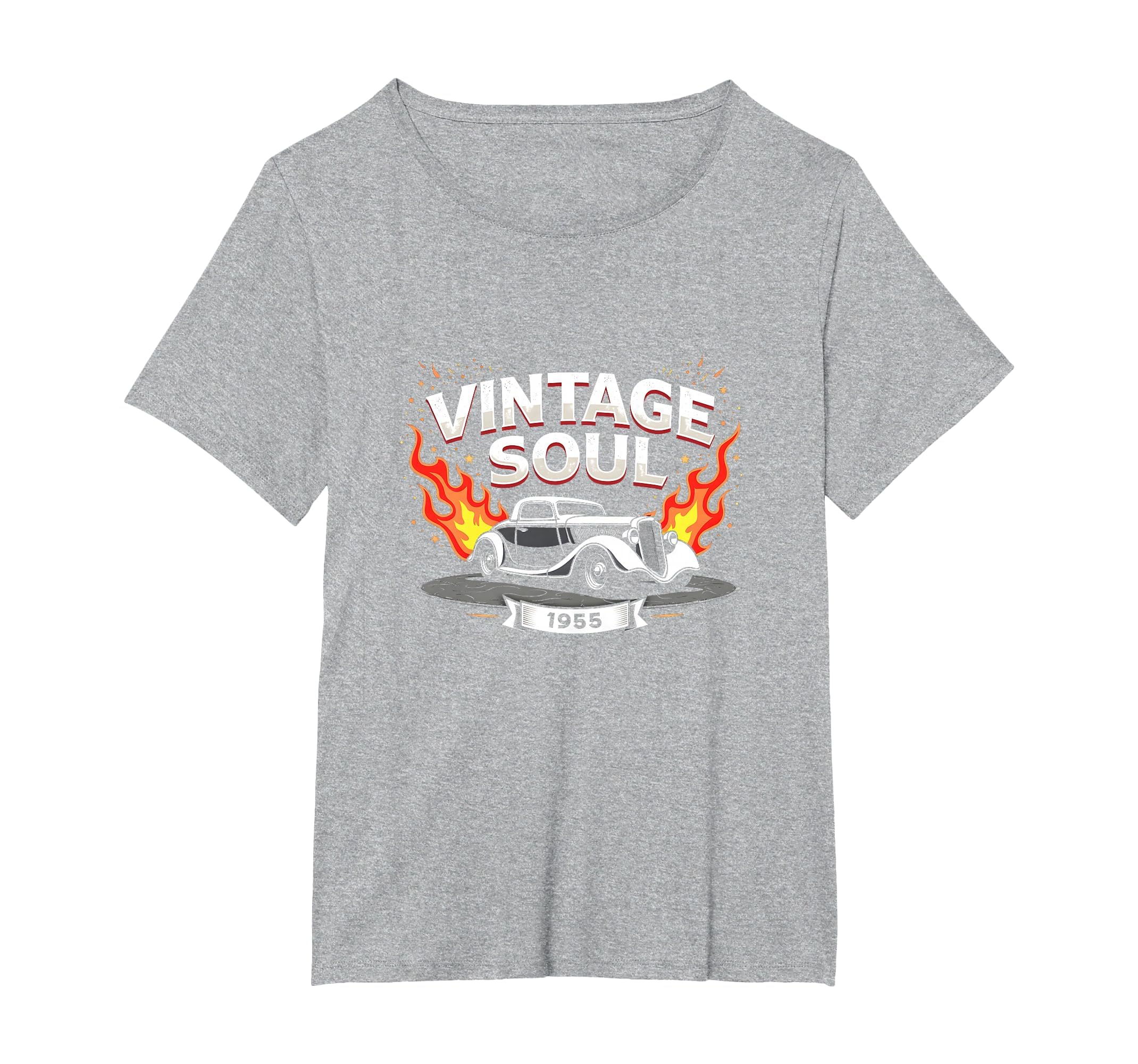 Soul Hot Rod 1955 Car Womens Plus T-Shirt - Fun Novelty Design for Adults - T-Shirt, Sweatshirt, Hoodie