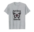 Gothic Butterfly Antisocial T-Shirt - Custom Art Print for Adults - T-Shirt, Sweatshirt, Hoodie