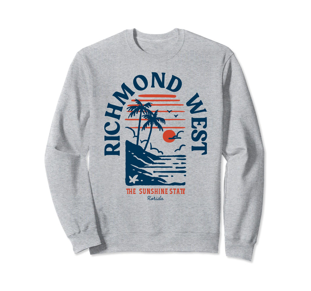 Richmond West Florida Surfer Beach Sweatshirt - Trendy Graphic Unisex - T-Shirt, Sweatshirt, Hoodie