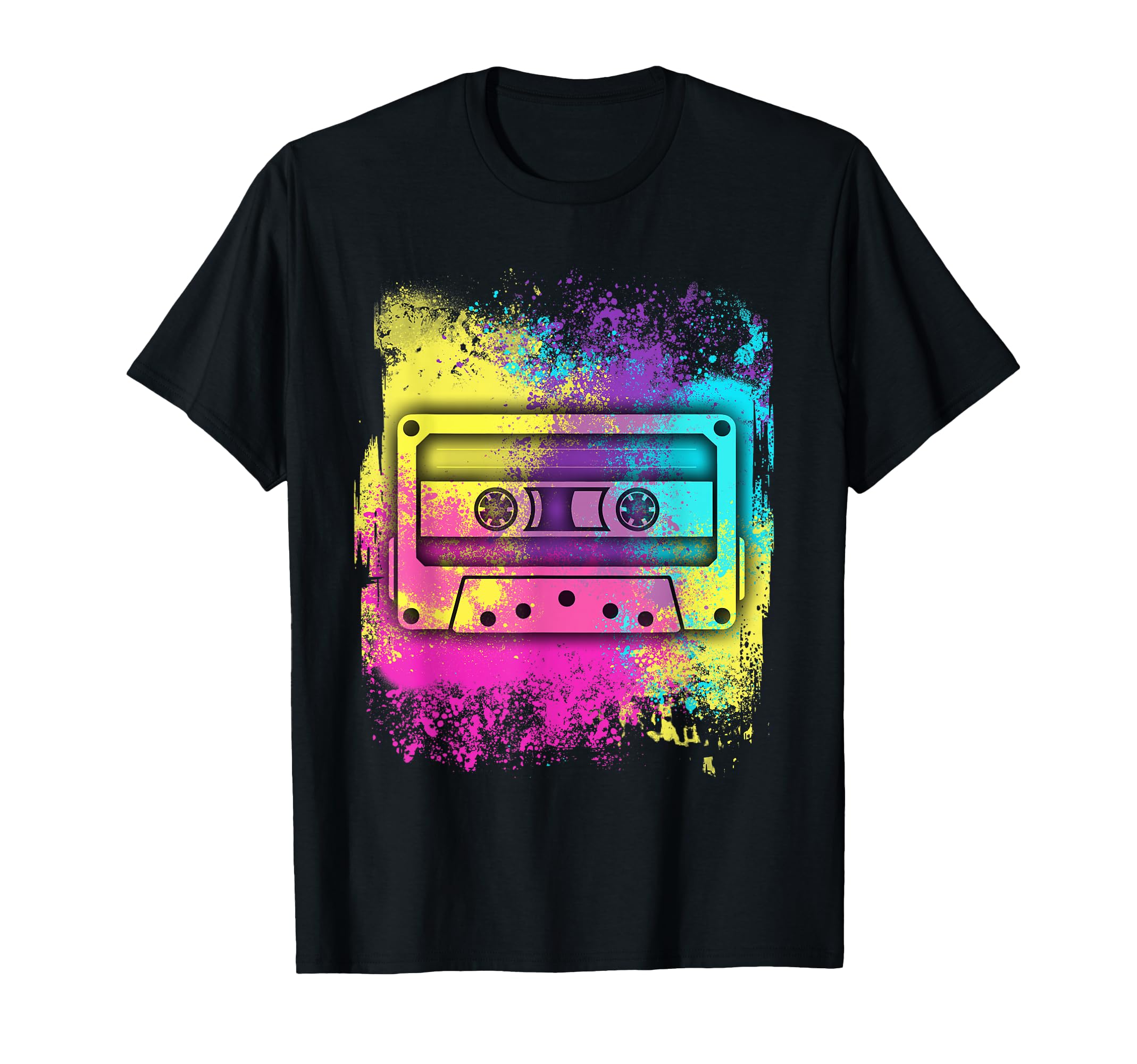 Cassette Tape Neon 80S Music Lover T-Shirt - Fun Novelty Design Unisex - T-Shirt, Sweatshirt, Hoodie