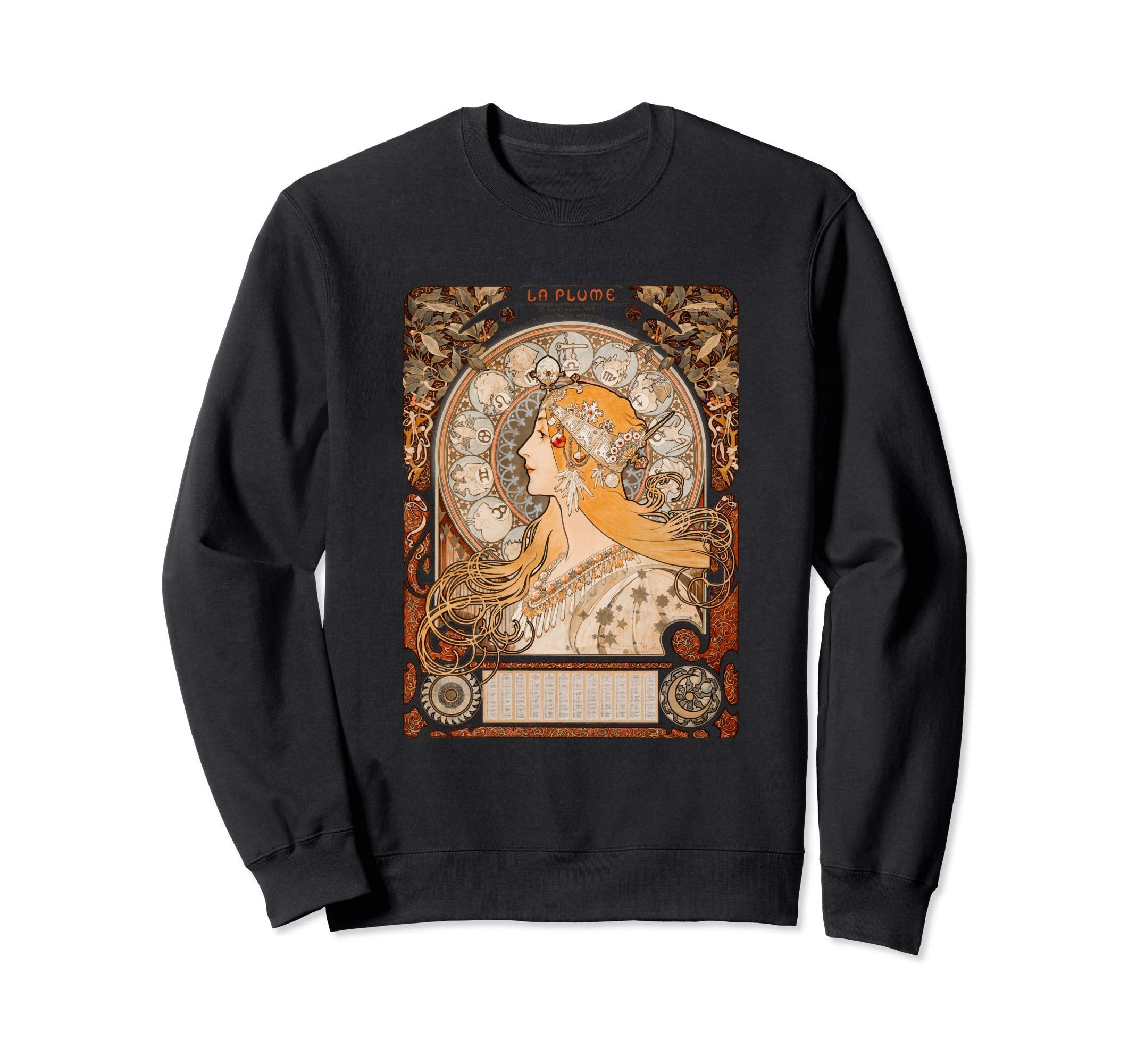 Womens Bohemian Art Nouveau Mucha Sweatshirt - Fun Novelty Design Unisex - T-Shirt, Sweatshirt, Hoodie