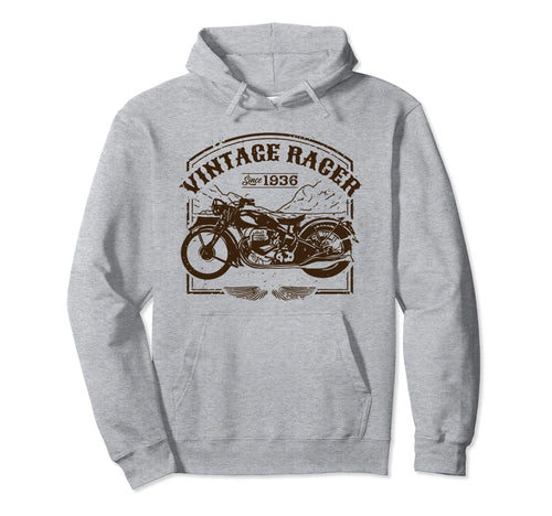 1936 Birthday Motorcycle Racer Bday Hoodie - Fun Novelty Design Men Women - T-Shirt, Sweatshirt, Hoodie