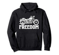 Freedom Motorcycle Minimalist Hoodie - Novelty Apparel Men Women - T-Shirt, Sweatshirt, Hoodie