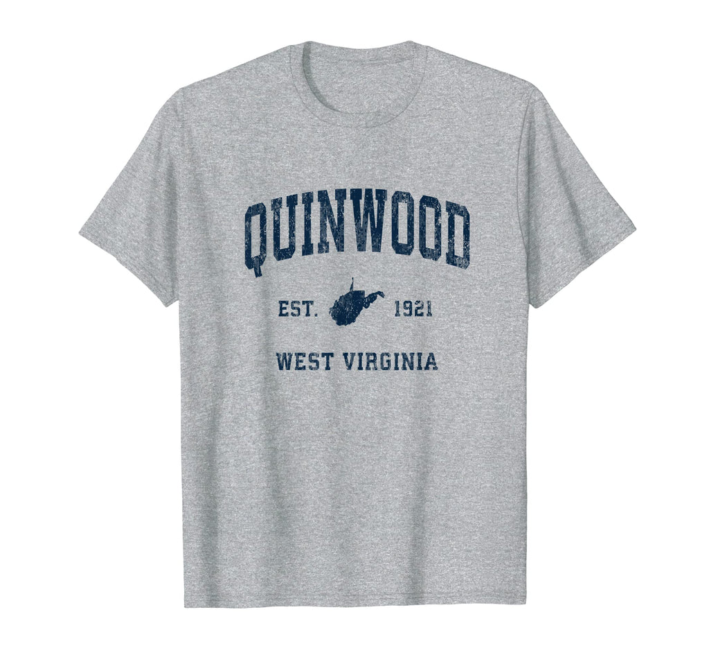 Quinwood West Virginia Wv Athletic Navy T-Shirt - Trendy Graphic Unisex - T-Shirt, Sweatshirt, Hoodie