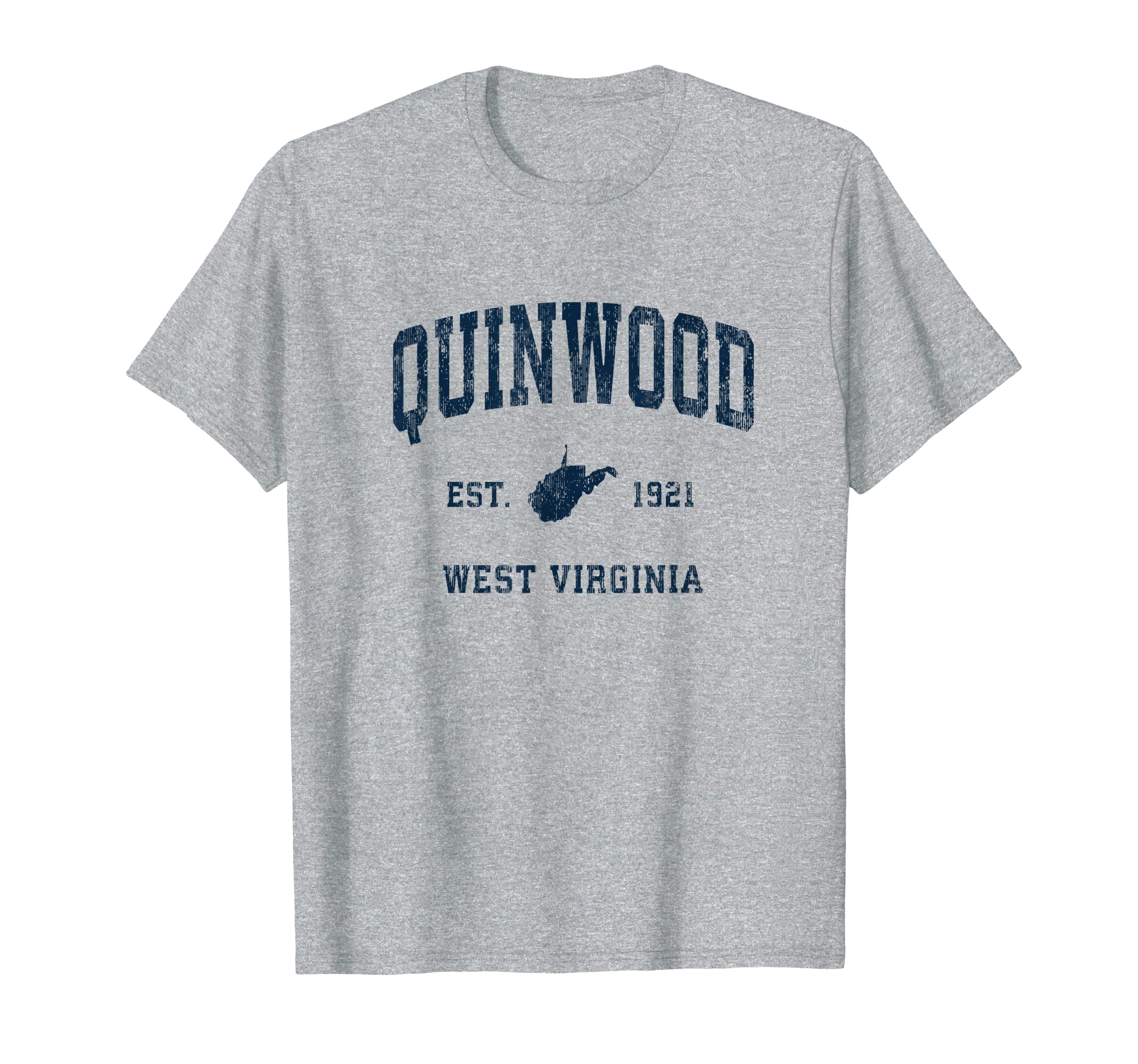 Quinwood West Virginia Wv Athletic Navy T-Shirt - Trendy Graphic Unisex - T-Shirt, Sweatshirt, Hoodie