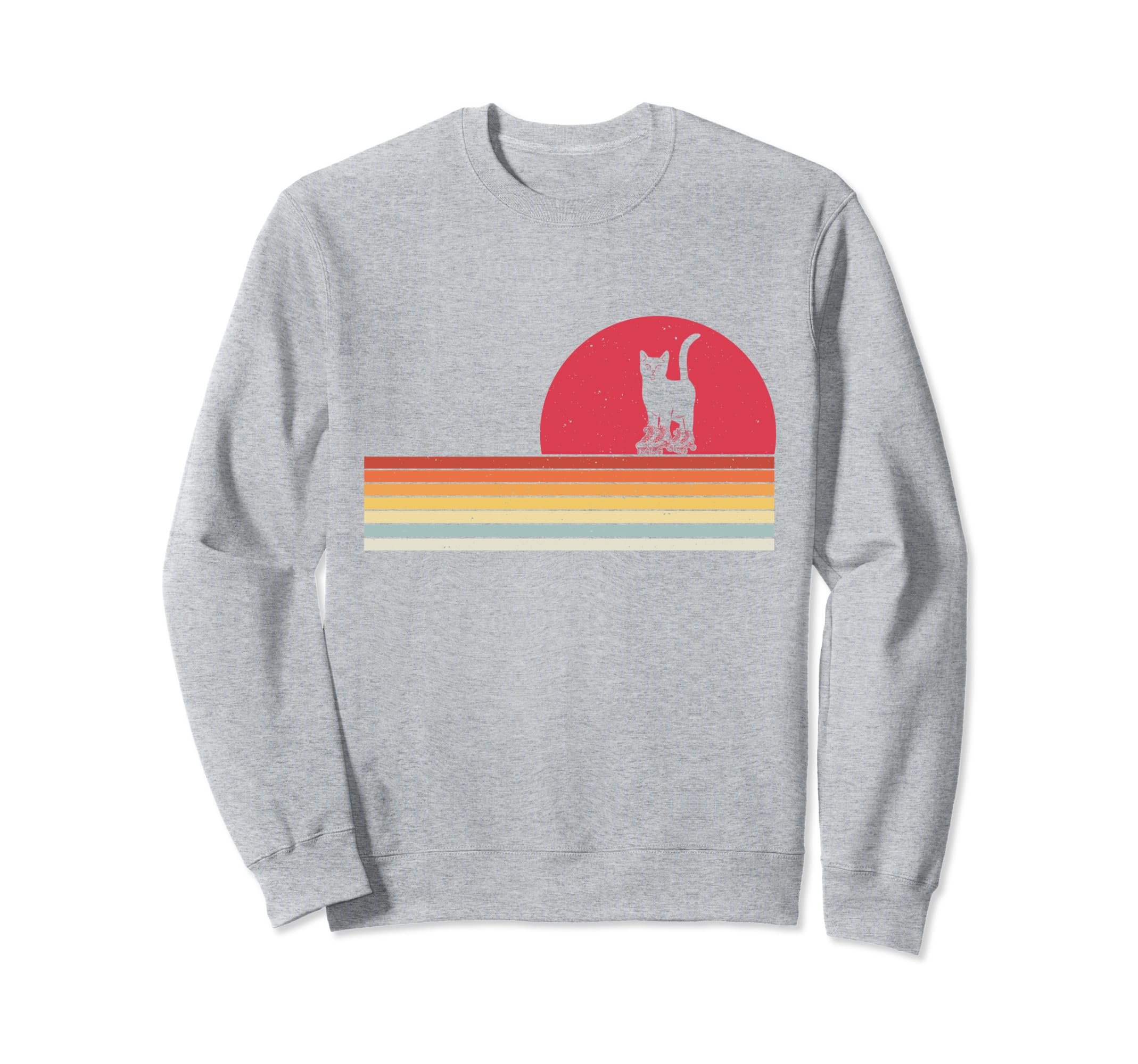 Cat Roller Skates Fun Skating Sweatshirt - Novelty Apparel for Adults - T-Shirt, Sweatshirt, Hoodie