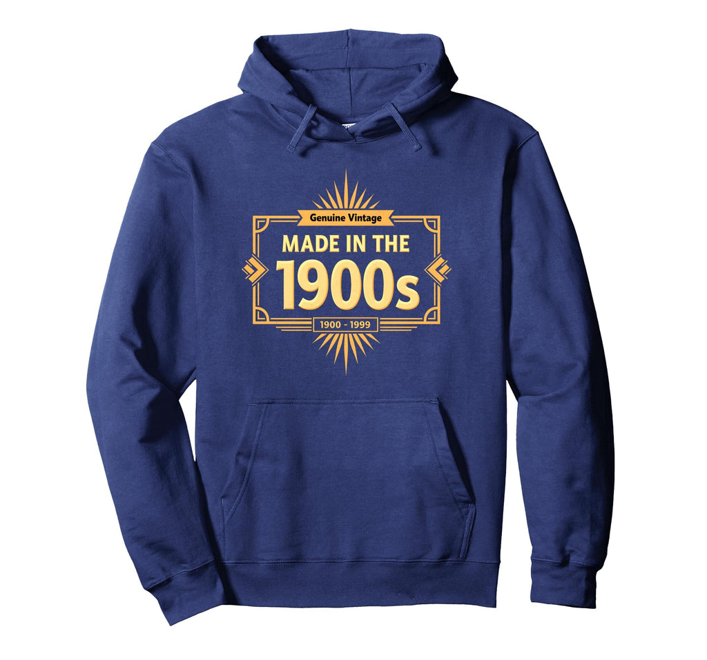 Genuine Made 1900S Birthday Gift Hoodie - Minimalist Print for Adults - T-Shirt, Sweatshirt, Hoodie