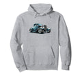 Hotrod Car Illustration Hotrod Hoodie - Fun Novelty Design Men Women - T-Shirt, Sweatshirt, Hoodie