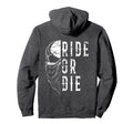 Ride Or Die Biker Motorcycle Skull Hoodie - Aesthetic Graphic for Adults - T-Shirt, Sweatshirt, Hoodie