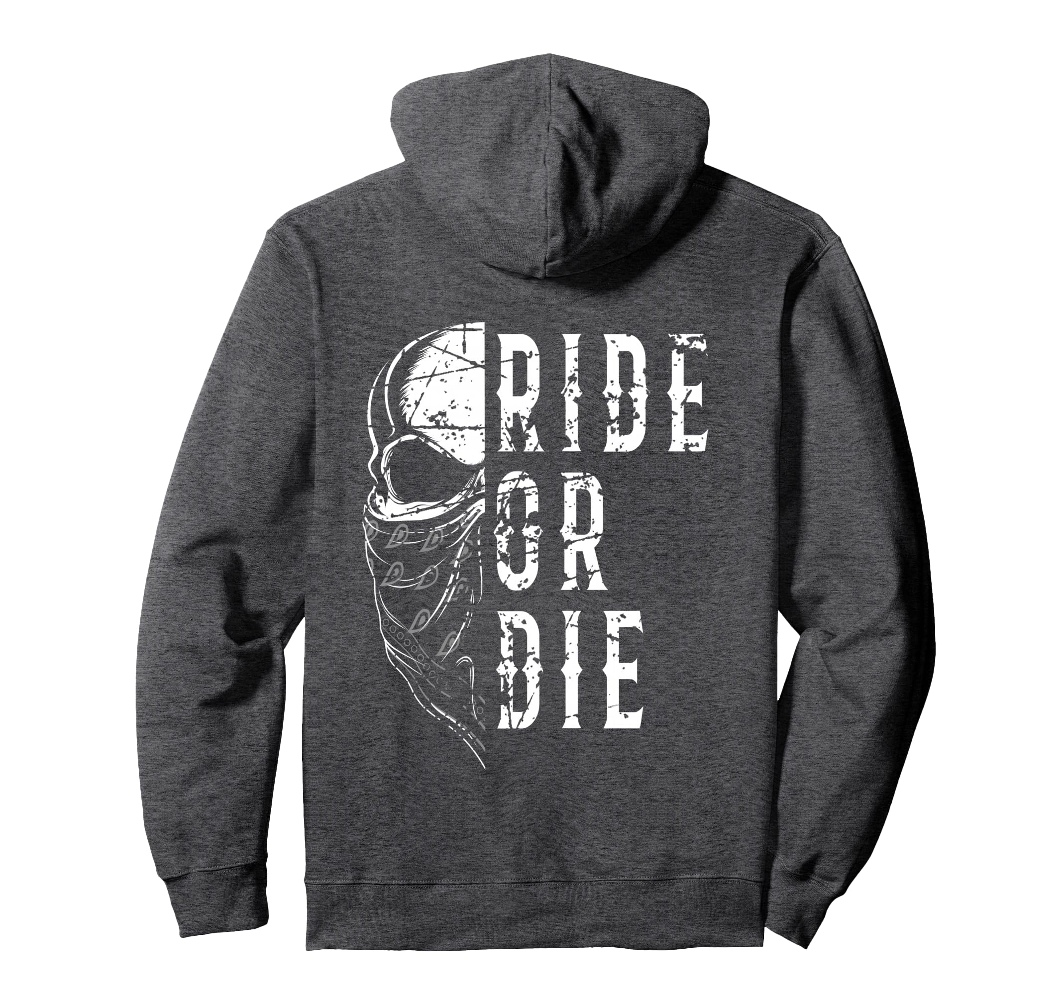 Ride Or Die Biker Motorcycle Skull Hoodie - Aesthetic Graphic for Adults - T-Shirt, Sweatshirt, Hoodie