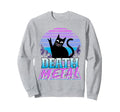 Retrowave Pastel Goth Cat 80S Sweatshirt - Trendy Graphic for Adults - T-Shirt, Sweatshirt, Hoodie