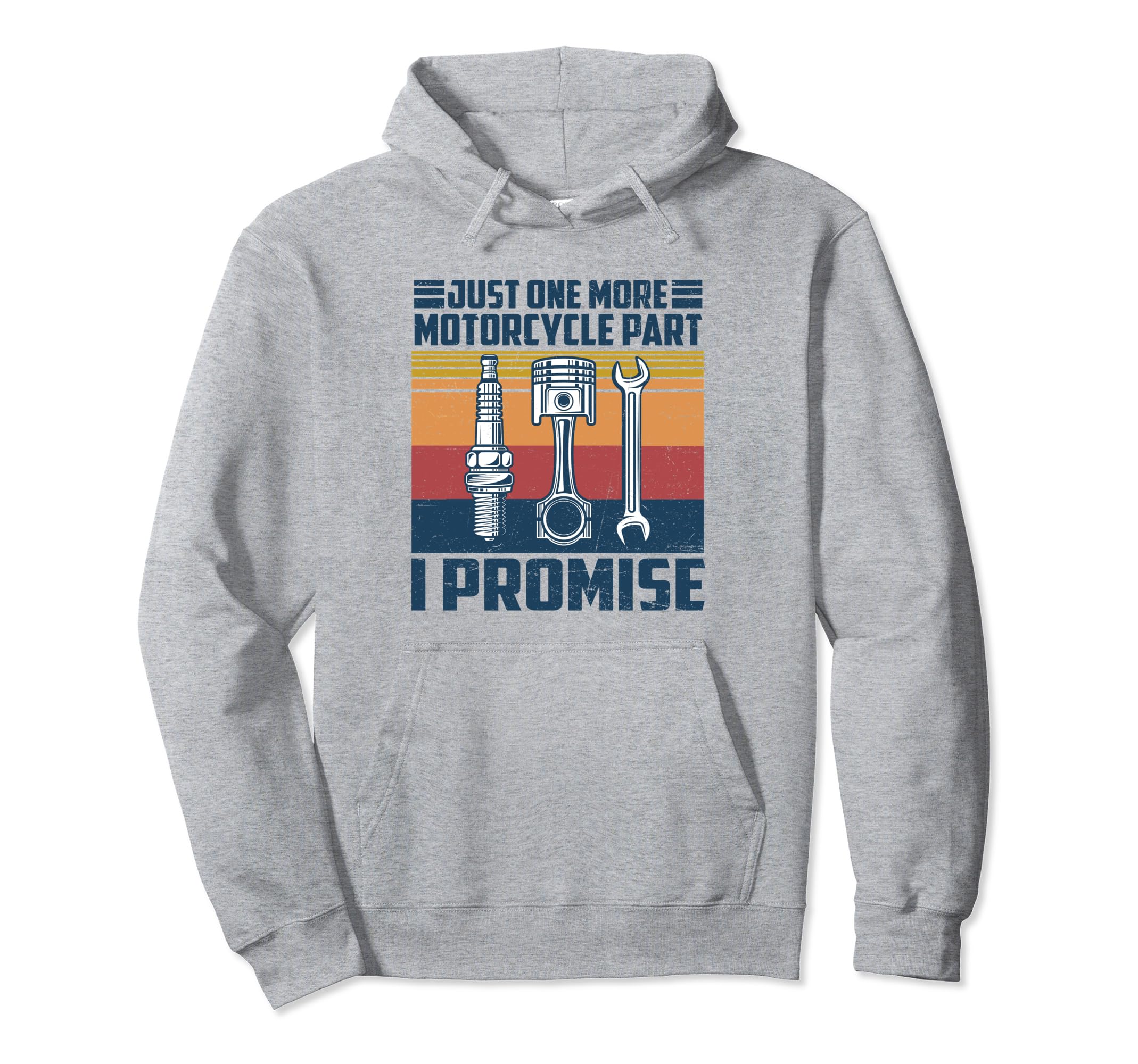 Just One More Motorcycle Part I Hoodie - Minimalist Print for Adults - T-Shirt, Sweatshirt, Hoodie