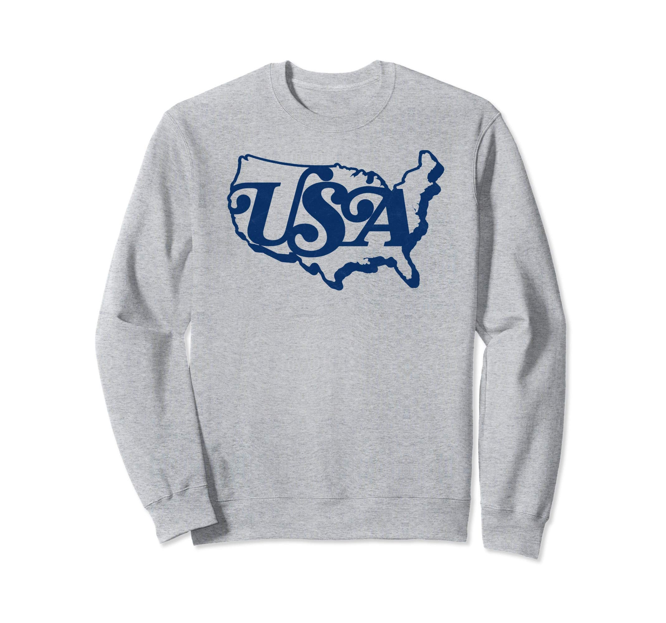 Usa Map Typography Patriotic 4Th July Sweatshirt - Graphic Print for Adults - T-Shirt, Sweatshirt, Hoodie