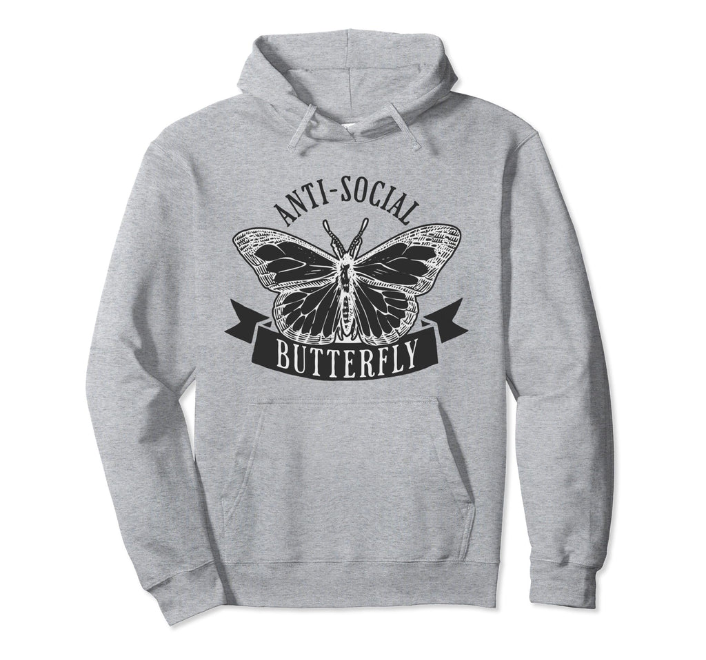 Anti Social Butterfly Anxiety Bundles Hoodie - Novelty Apparel for Adults - T-Shirt, Sweatshirt, Hoodie
