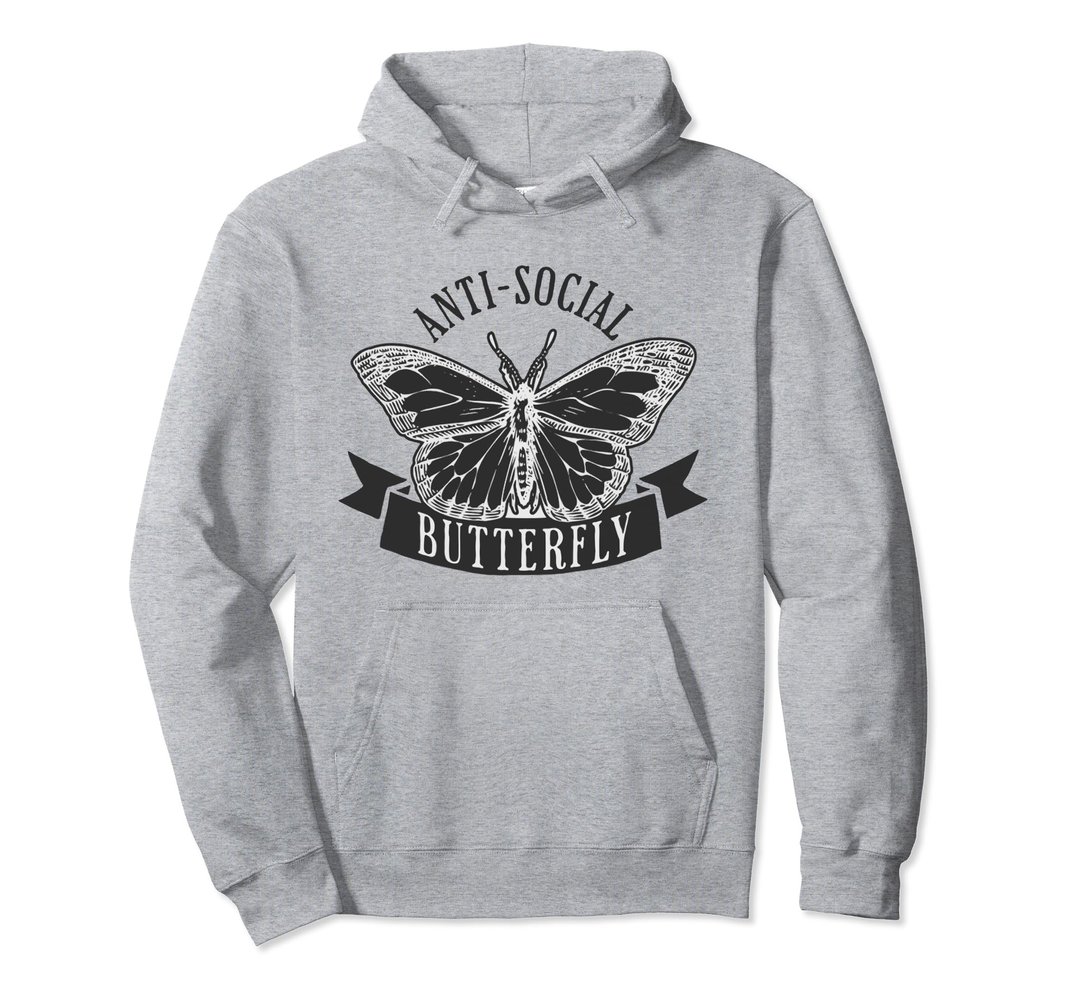 Anti Social Butterfly Anxiety Bundles Hoodie - Novelty Apparel for Adults - T-Shirt, Sweatshirt, Hoodie