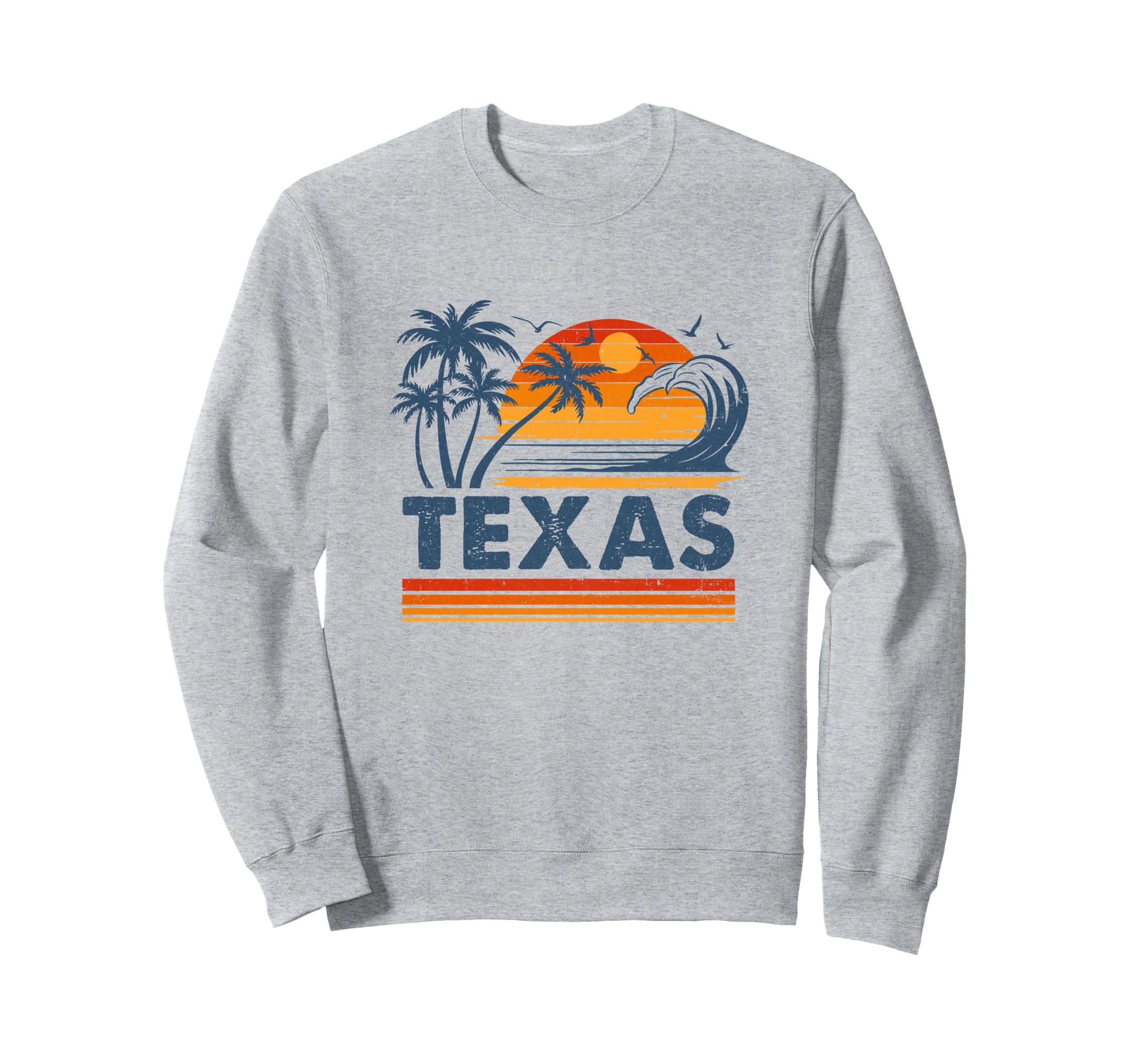 Texas Vacation Sunset 70S Beach Sweatshirt - Streetwear Style for Adults - T-Shirt, Sweatshirt, Hoodie