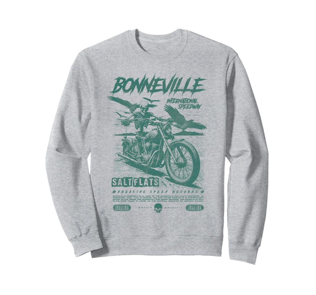 Bonneville Salt Flats Motorcycle Sweatshirt - Graphic Print for Adults - T-Shirt, Sweatshirt, Hoodie
