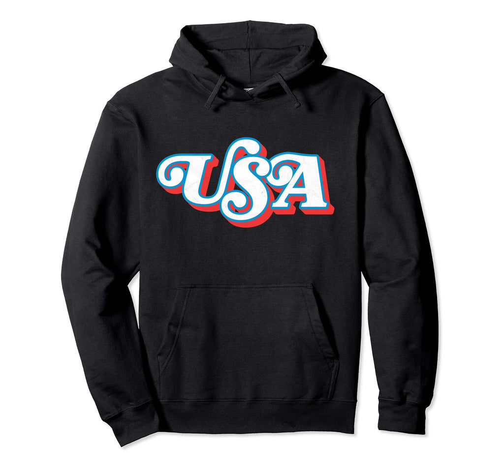 Usa Typography Patriotic 4Th July Hoodie - Trendy Graphic Men Women - T-Shirt, Sweatshirt, Hoodie