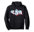 Usa Typography Patriotic 4Th July Hoodie - Streetwear Style Men Women - T-Shirt, Sweatshirt, Hoodie