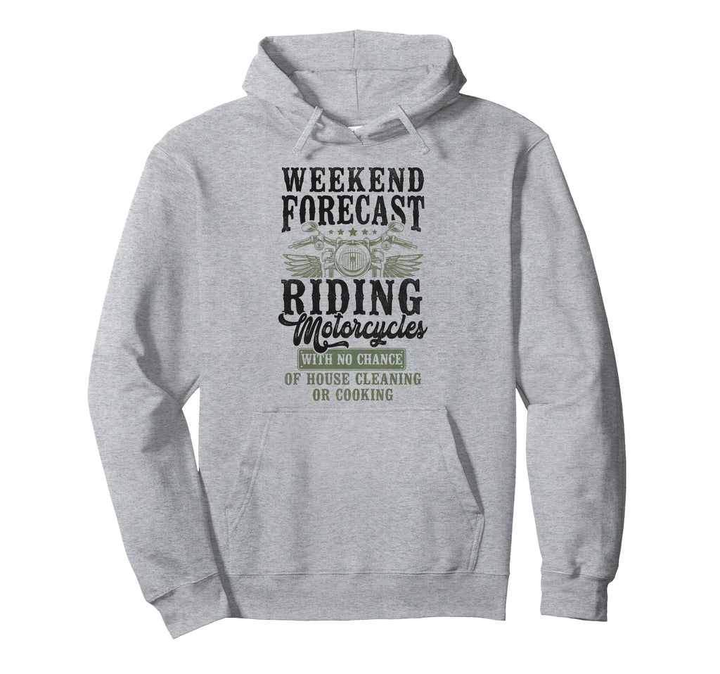 Motorcycle Biker Weekend Forecast Riding Hoodie - Aesthetic Graphic Unisex - T-Shirt, Sweatshirt, Hoodie