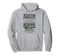 Motorcycle Biker Weekend Forecast Riding Hoodie - Aesthetic Graphic Unisex - T-Shirt, Sweatshirt, Hoodie