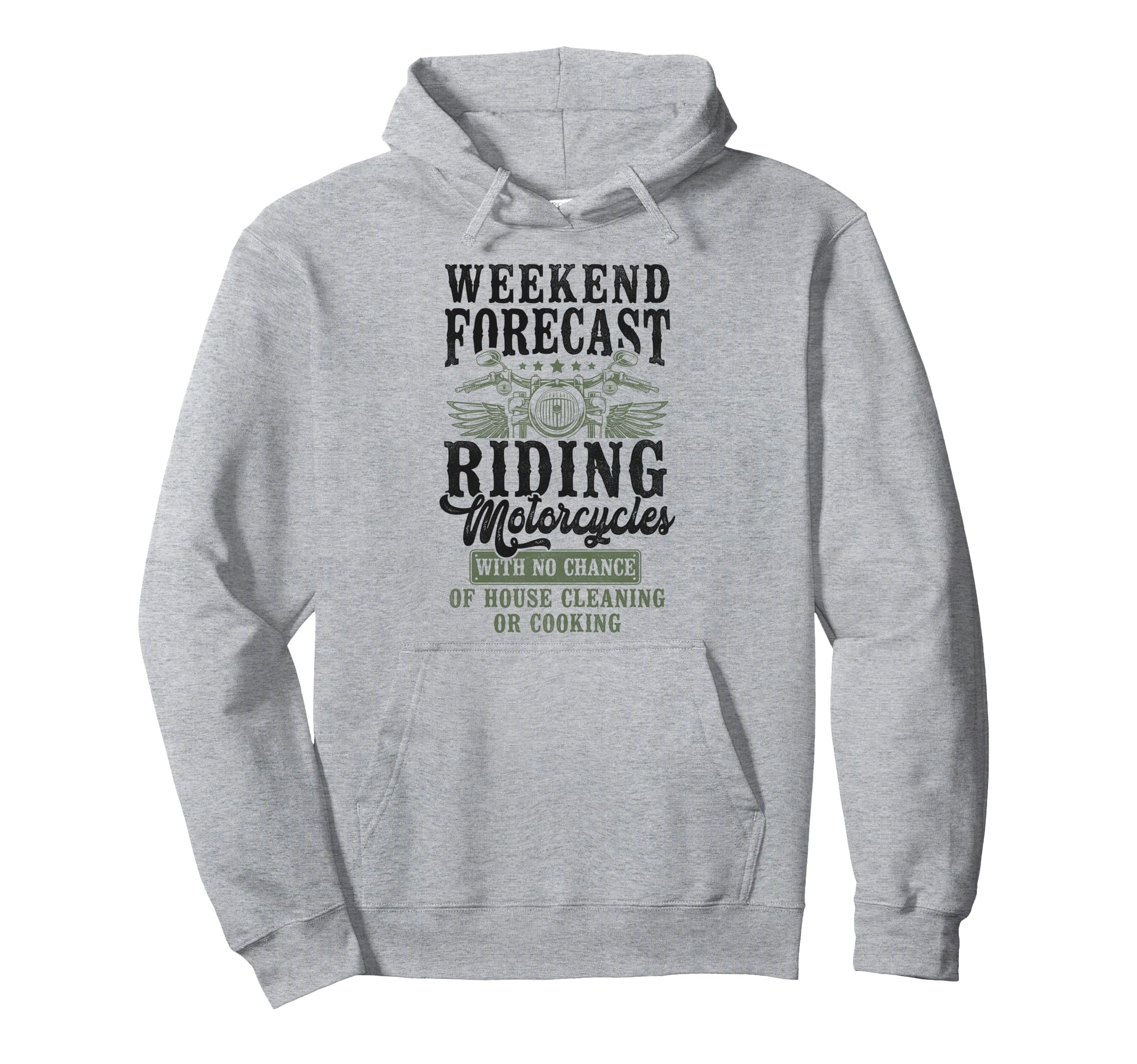 Motorcycle Biker Weekend Forecast Riding Hoodie - Aesthetic Graphic Unisex - T-Shirt, Sweatshirt, Hoodie