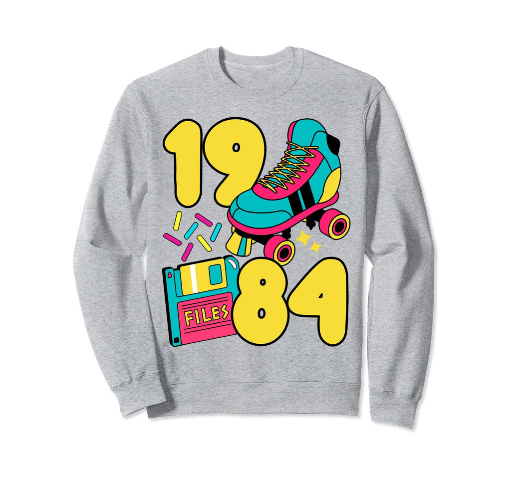1984 Slow Tec 80S Candy Roller Rink Sweatshirt - Trendy Graphic for Adults - T-Shirt, Sweatshirt, Hoodie