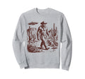 Bigfoot Ufo Western Alien 90S Cowboy Sweatshirt - Trendy Graphic Unisex - T-Shirt, Sweatshirt, Hoodie