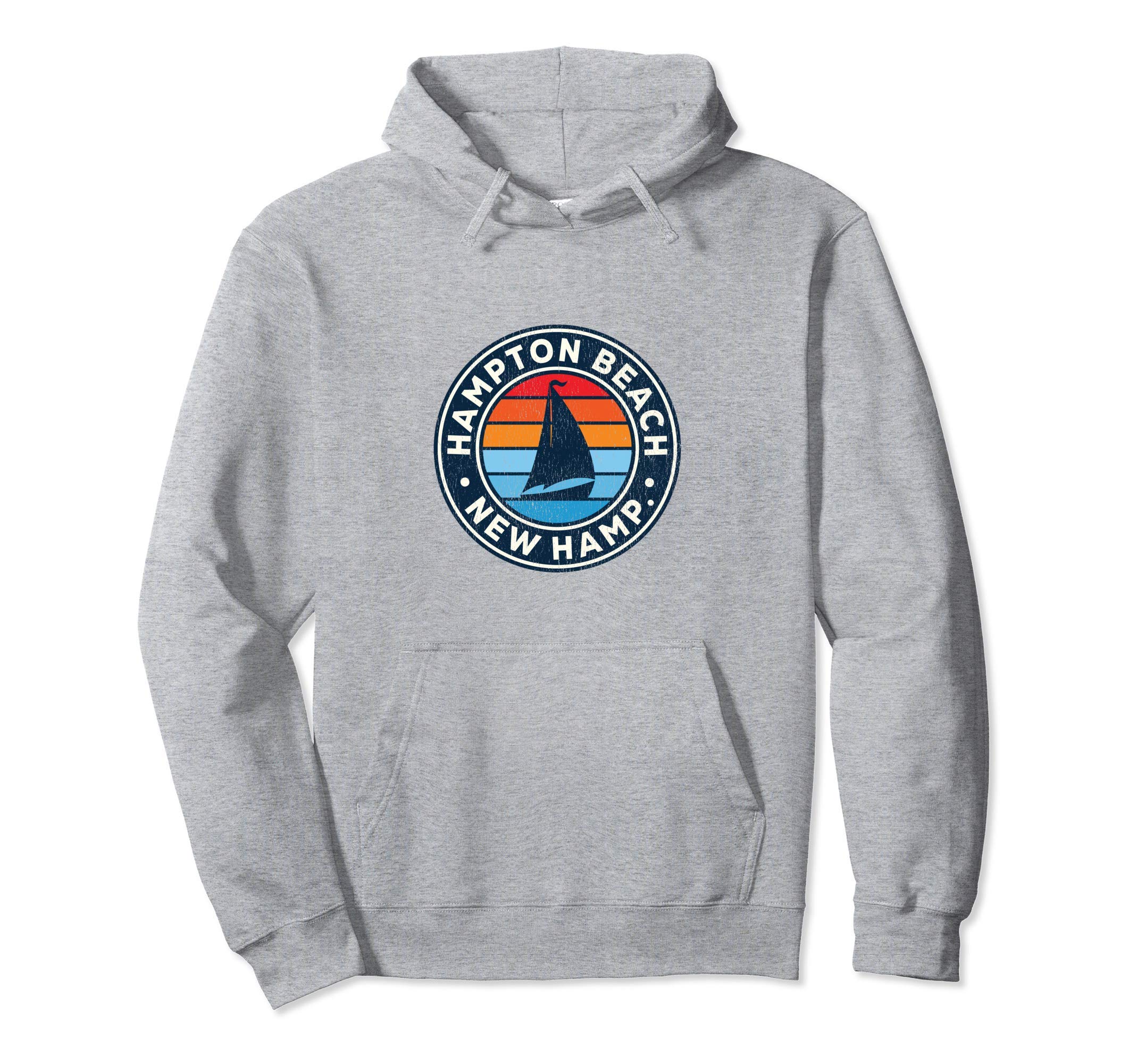 Hampton Beach New Hampshire Nh Sailboat 70S Hoodie - Novelty Apparel Unisex - T-Shirt, Sweatshirt, Hoodie