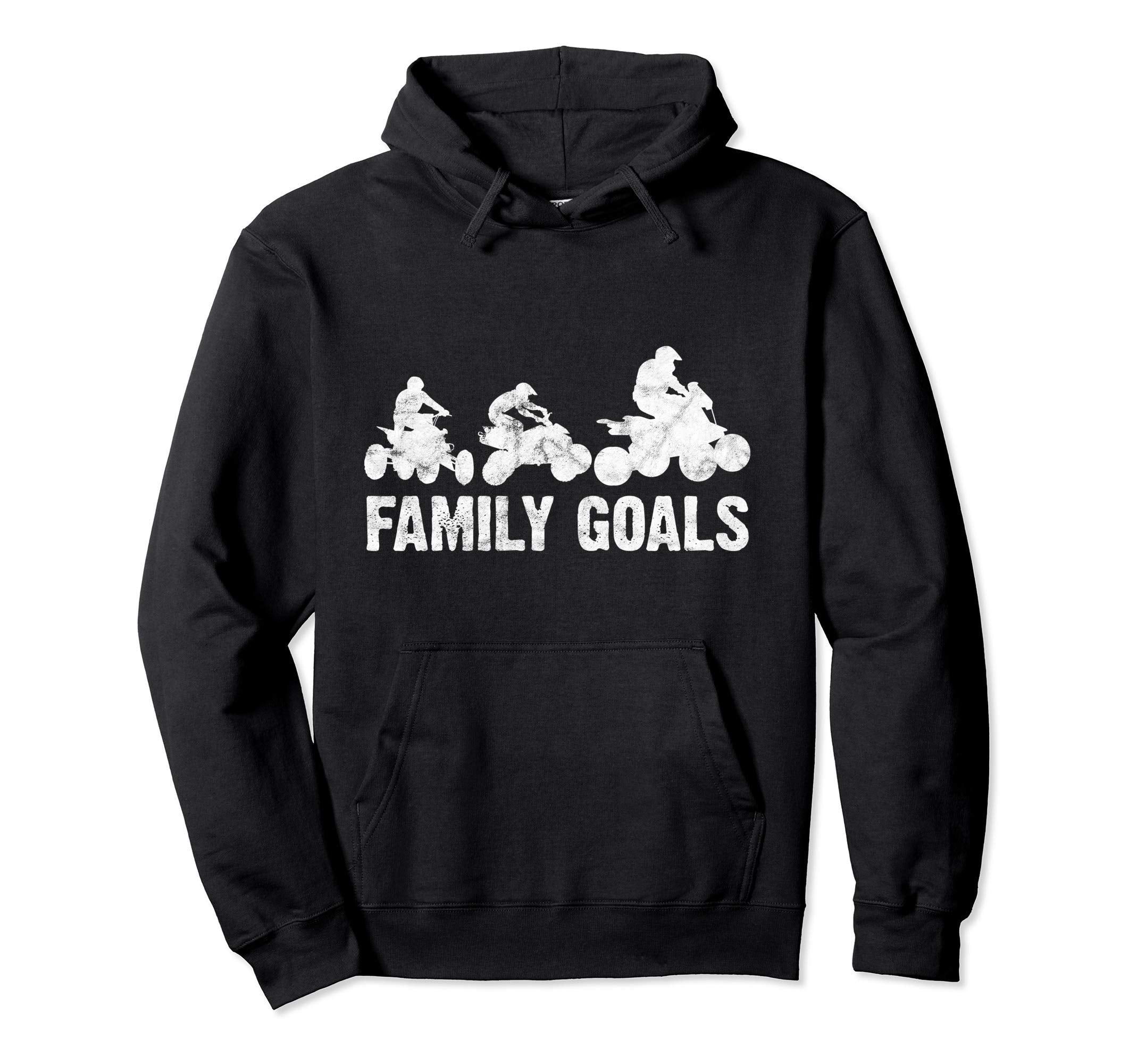 Family Goals Quad Bike Atv Offroading Gift Hoodie - Graphic Print Men Women - T-Shirt, Sweatshirt, Hoodie