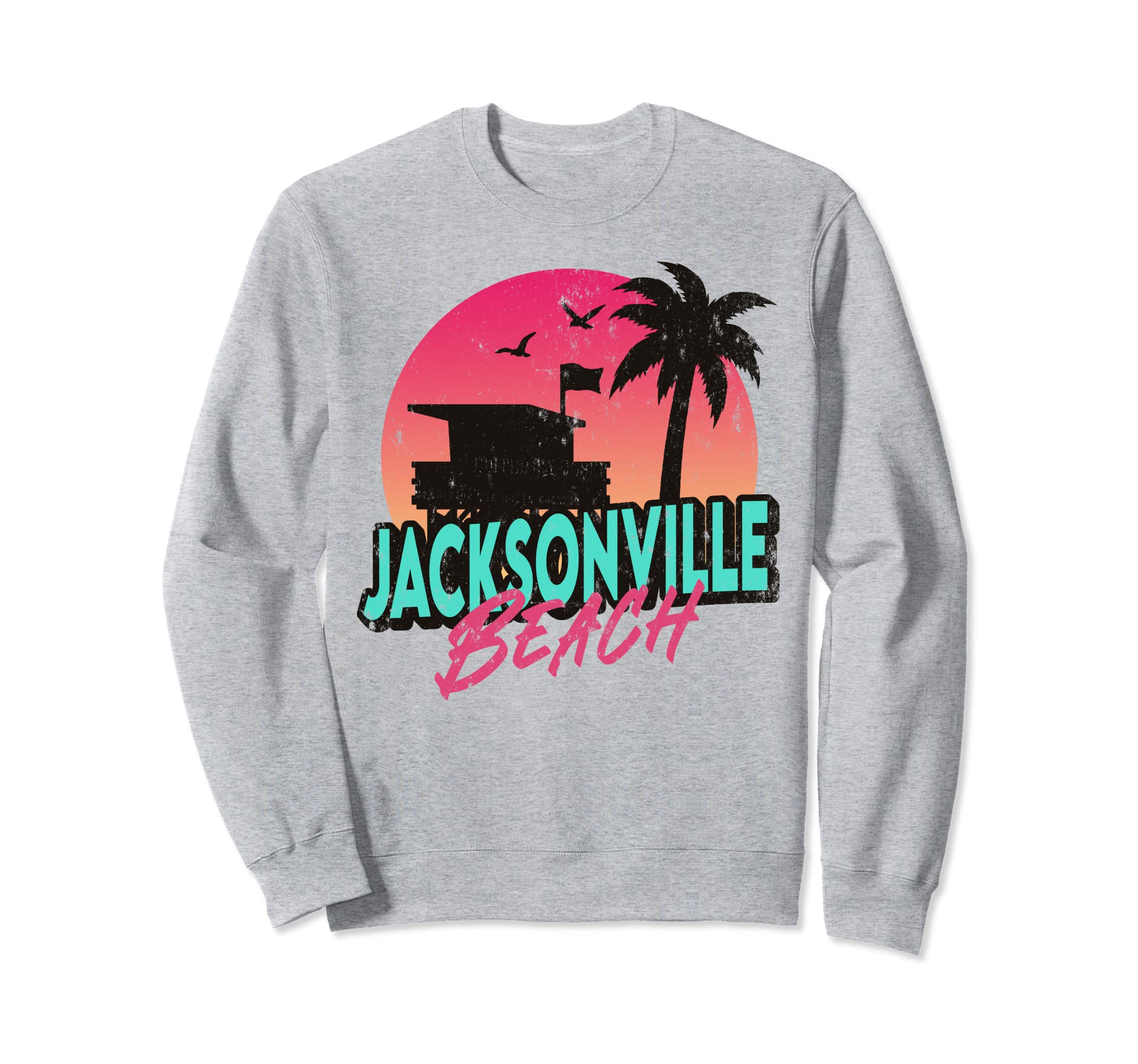 Jacksonville Beach Florida Palm Trees Sweatshirt - Streetwear Style Unisex - T-Shirt, Sweatshirt, Hoodie