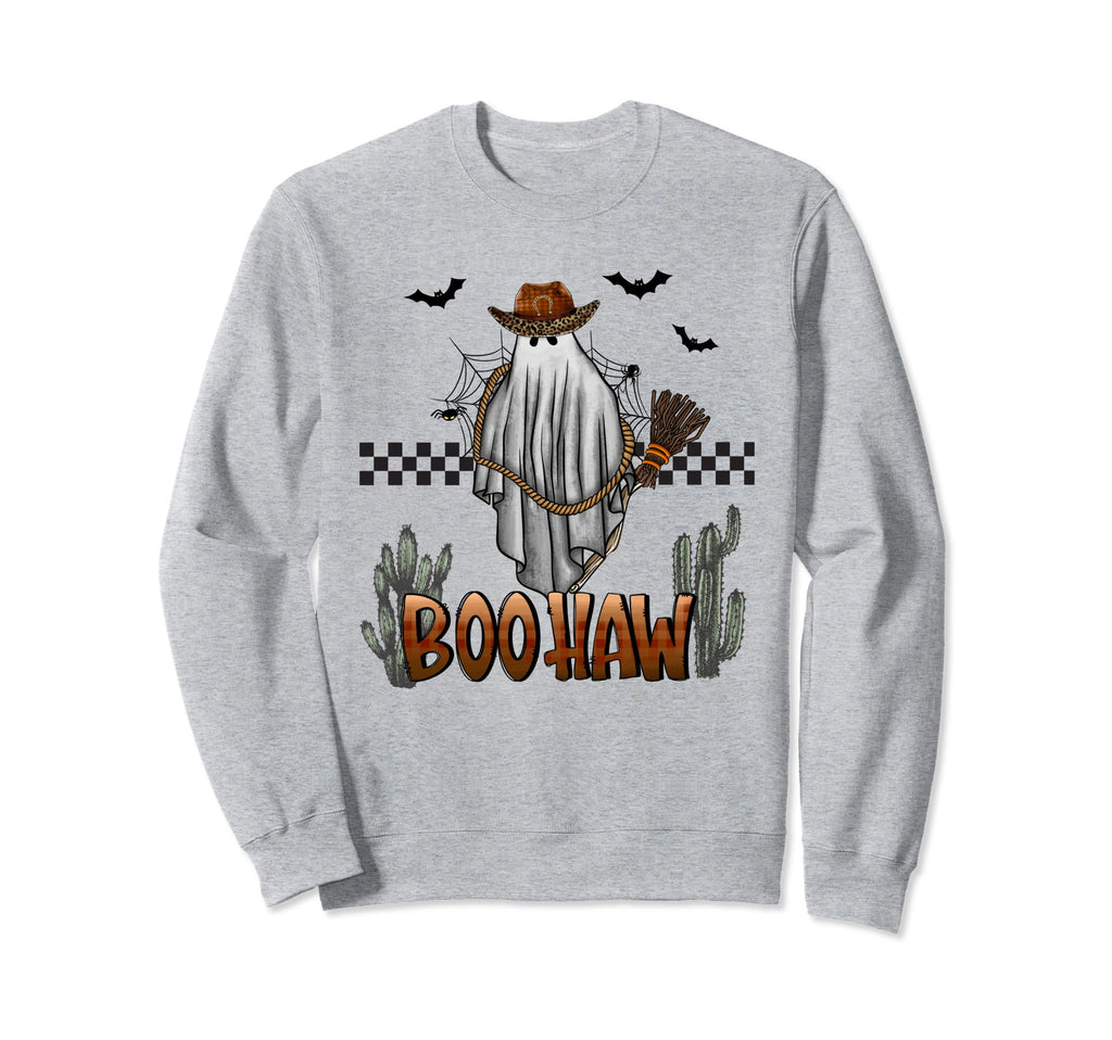 Boo Haw Western Cowboy Halloween Sweatshirt - Trendy Graphic Men Women - T-Shirt, Sweatshirt, Hoodie