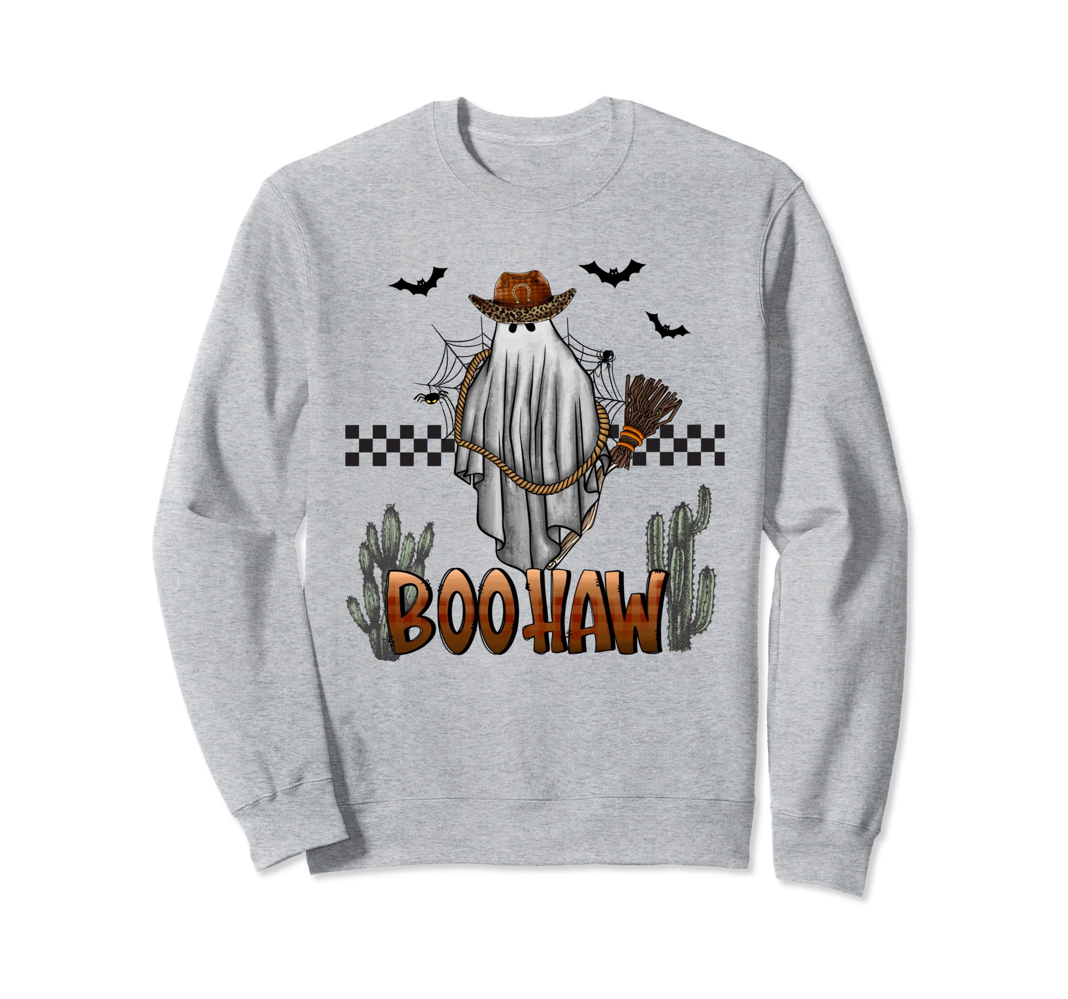 Boo Haw Western Cowboy Halloween Sweatshirt - Trendy Graphic Men Women - T-Shirt, Sweatshirt, Hoodie