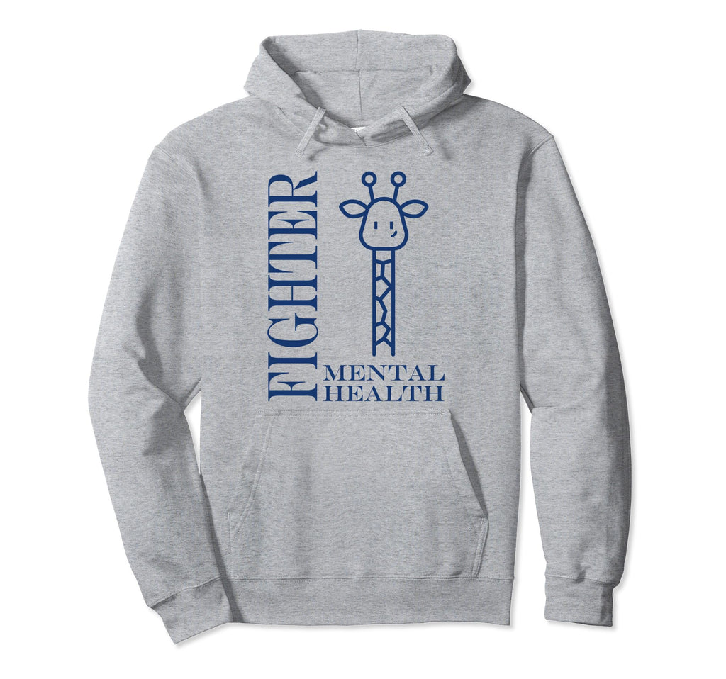 Warrior Brain Illness Animal Fighter Hoodie - Minimalist Print Men Women - T-Shirt, Sweatshirt, Hoodie
