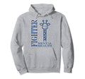 Warrior Brain Illness Animal Fighter Hoodie - Minimalist Print Men Women - T-Shirt, Sweatshirt, Hoodie