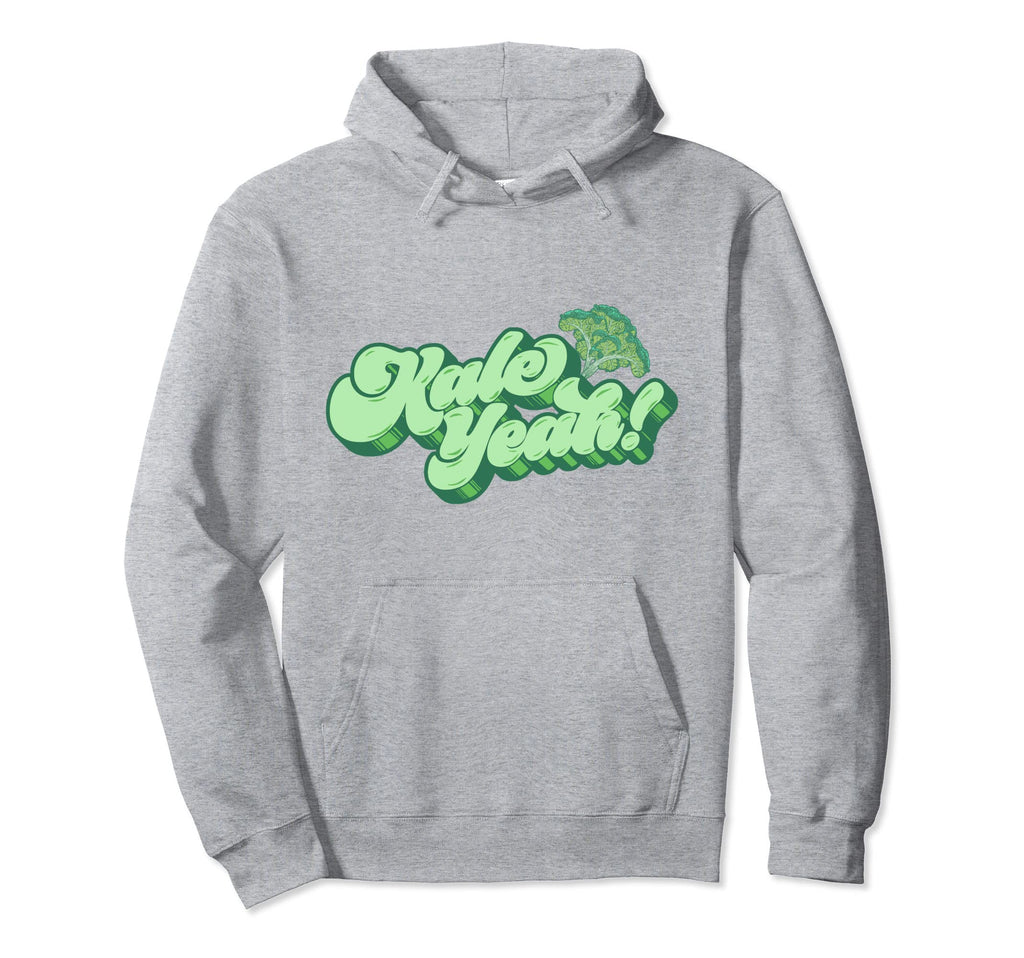 Kale Yeah Funny 70S Script Typography Hoodie - Minimalist Print Men Women - T-Shirt, Sweatshirt, Hoodie