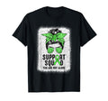 Support Squad Messy Bun Warrior Green T-Shirt - Trendy Graphic Unisex - T-Shirt, Sweatshirt, Hoodie