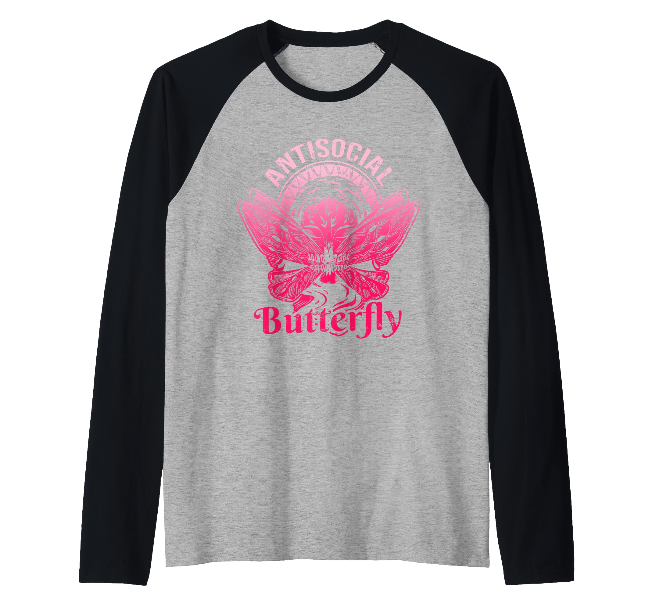 Antisocial Butterfly Moth Gothic Dark Hoodie - Streetwear Style Unisex - T-Shirt, Sweatshirt, Hoodie
