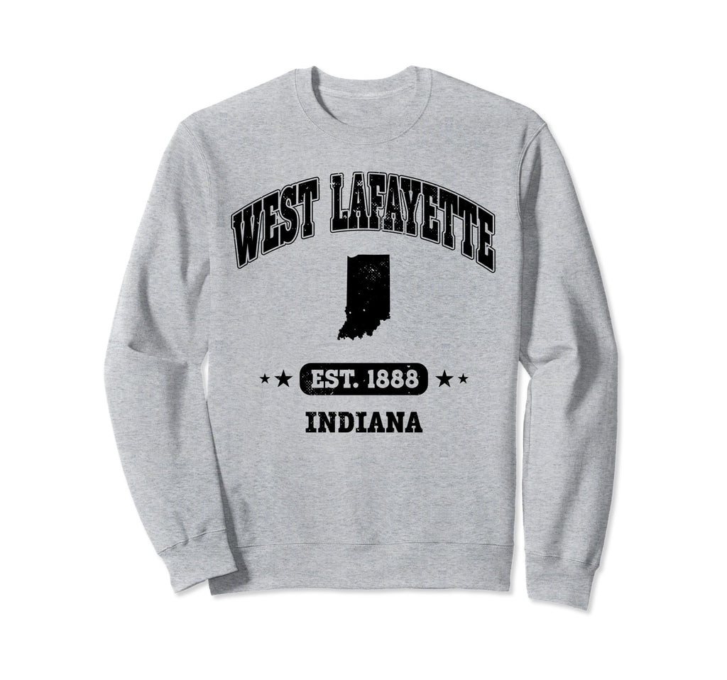 West Lafayette Indiana Throwback Athletic Sweatshirt - Graphic Print Unisex - T-Shirt, Sweatshirt, Hoodie