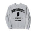 West Lafayette Indiana Throwback Athletic Sweatshirt - Graphic Print Unisex - T-Shirt, Sweatshirt, Hoodie