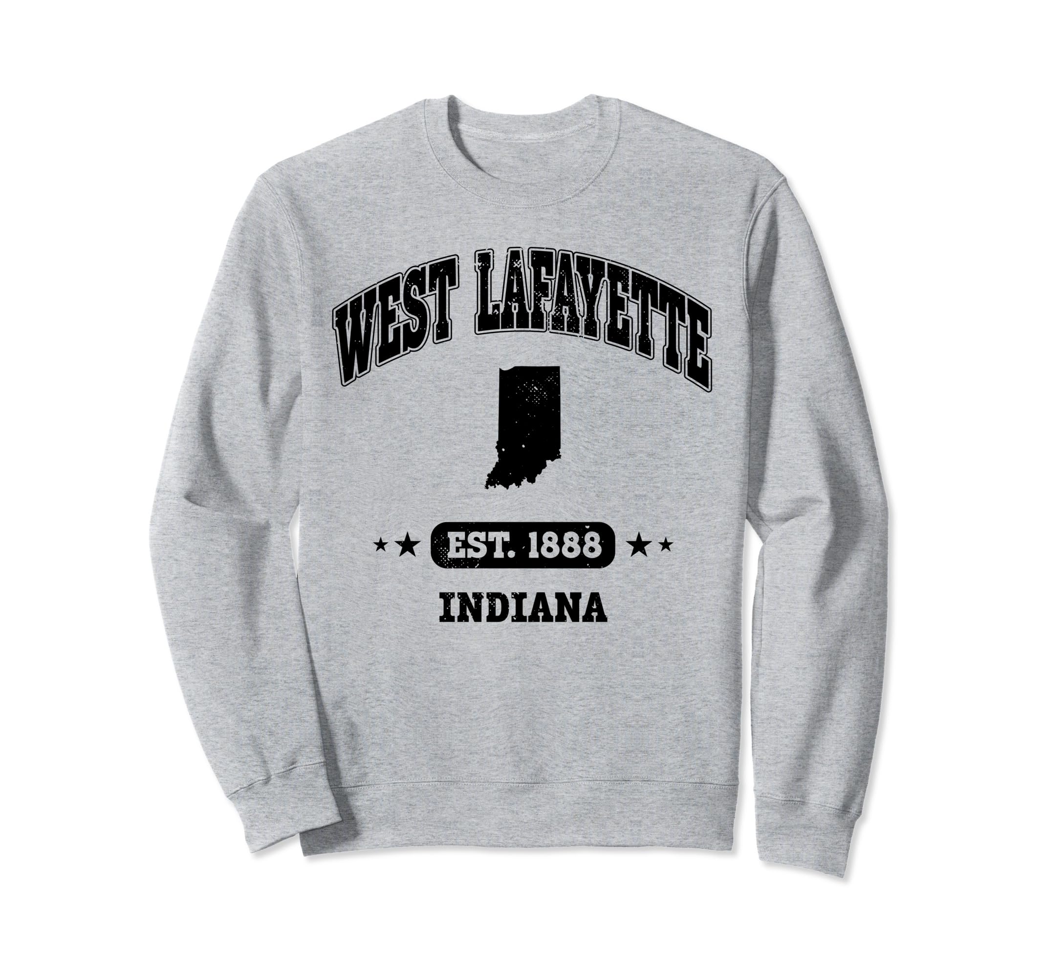 West Lafayette Indiana Throwback Athletic Sweatshirt - Graphic Print Unisex - T-Shirt, Sweatshirt, Hoodie