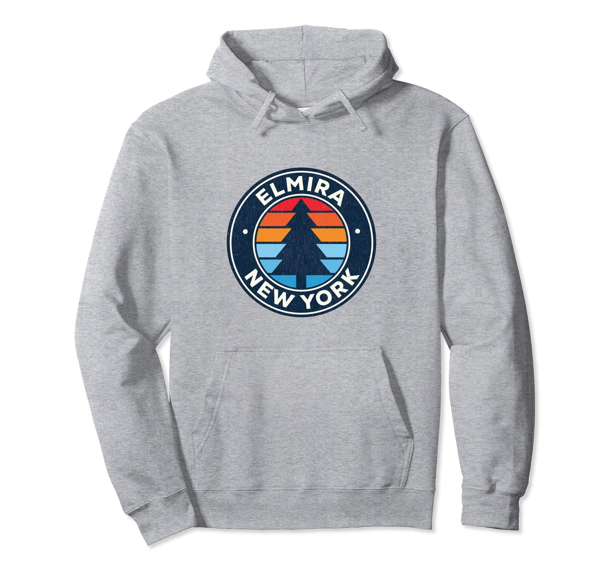 Elmira New York Ny 70S Hoodie - Minimalist Print Unisex - T-Shirt, Sweatshirt, Hoodie