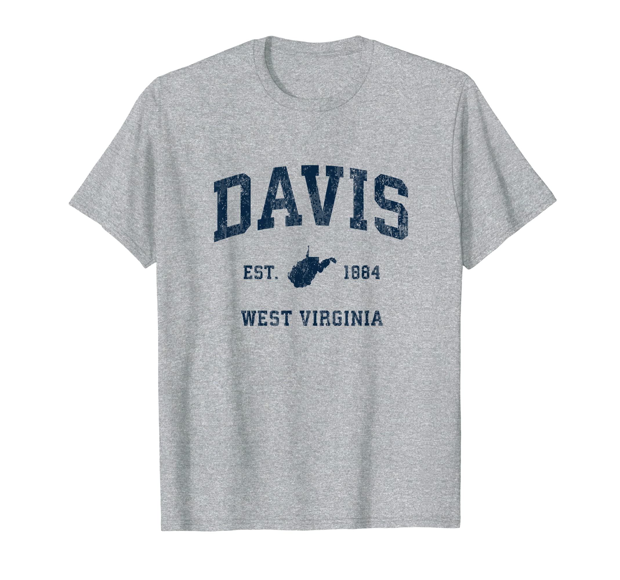 Davis West Virginia Wv Athletic Navy T-Shirt - Graphic Print Men Women - T-Shirt, Sweatshirt, Hoodie