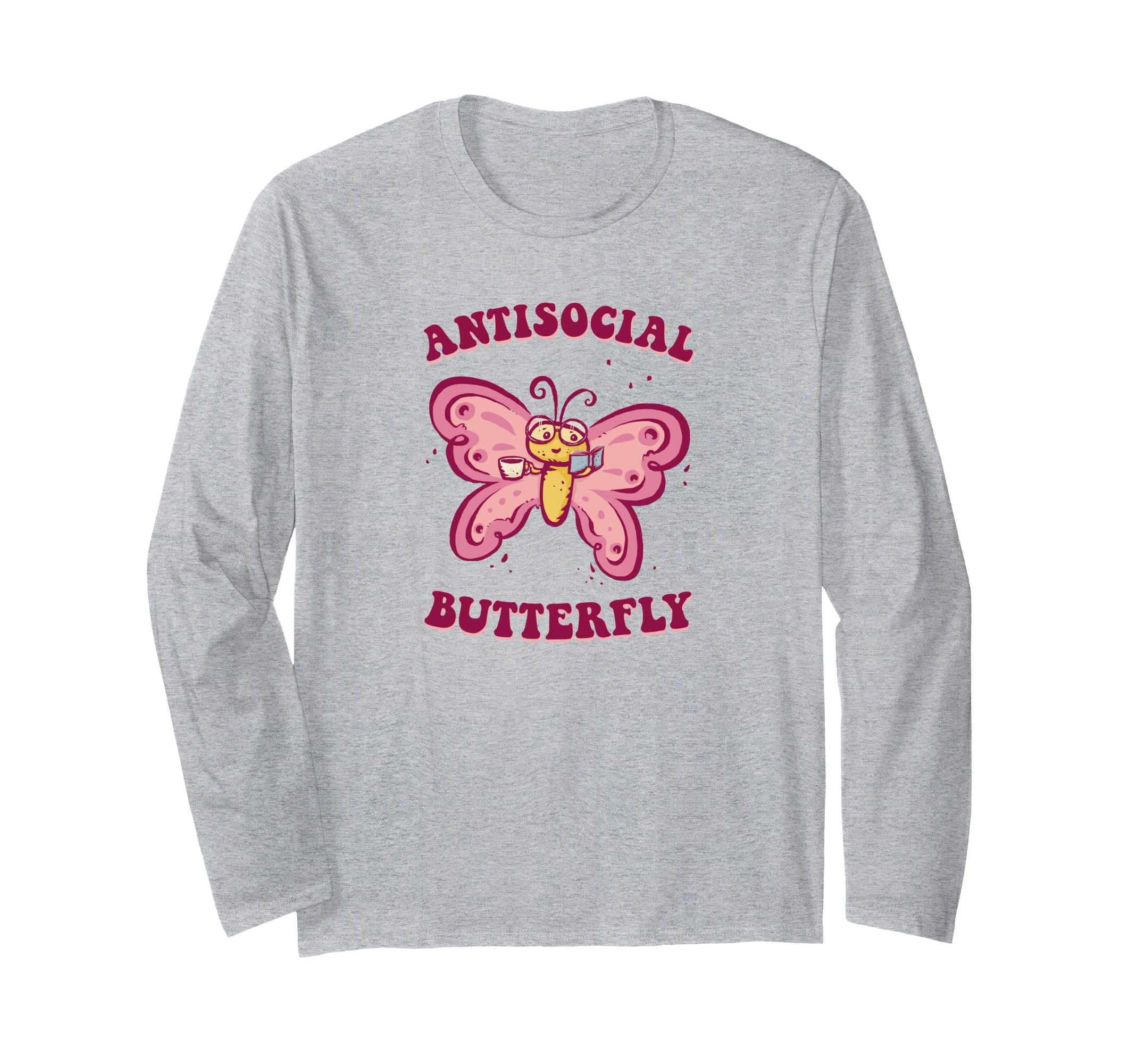 Antisocial Butterfly T-Shirt - Graphic Print Men Women - T-Shirt, Sweatshirt, Hoodie