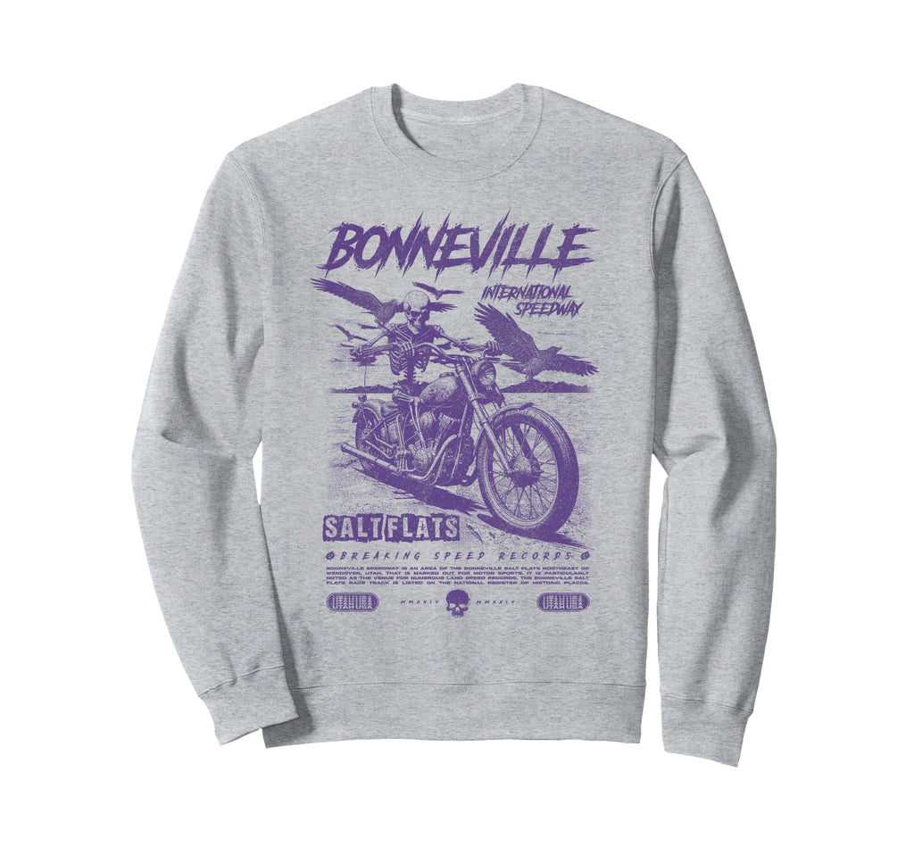 Bonneville Salt Flats Motorcycle Sweatshirt - Trendy Graphic Men Women - T-Shirt, Sweatshirt, Hoodie