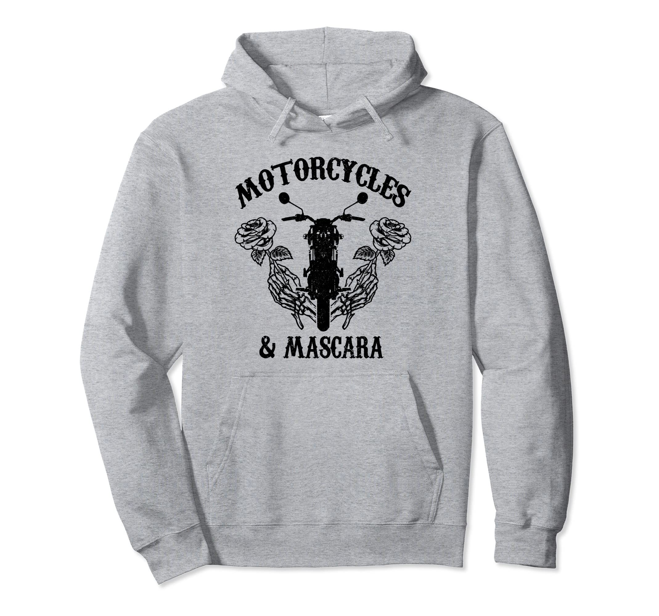 Motorcycles Mascara Biker Hoodie - Aesthetic Graphic for Adults - T-Shirt, Sweatshirt, Hoodie